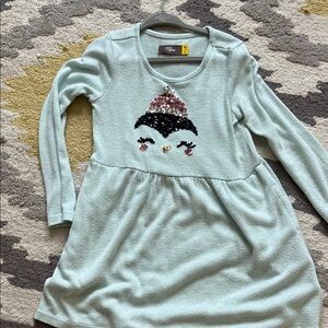 Girls' Mint Green Sequin Dress
